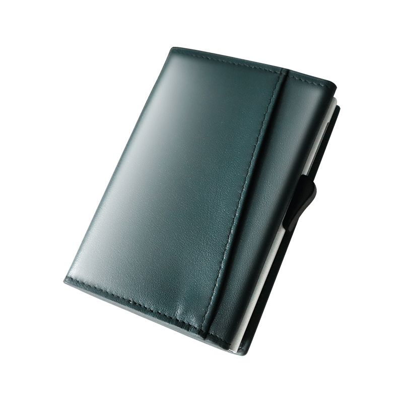 2021 Ultra Thin Metal Wallet RFID Blocking PU Leather Credit Card Holders Slim Aluminium Alloy Card Case for Men Women