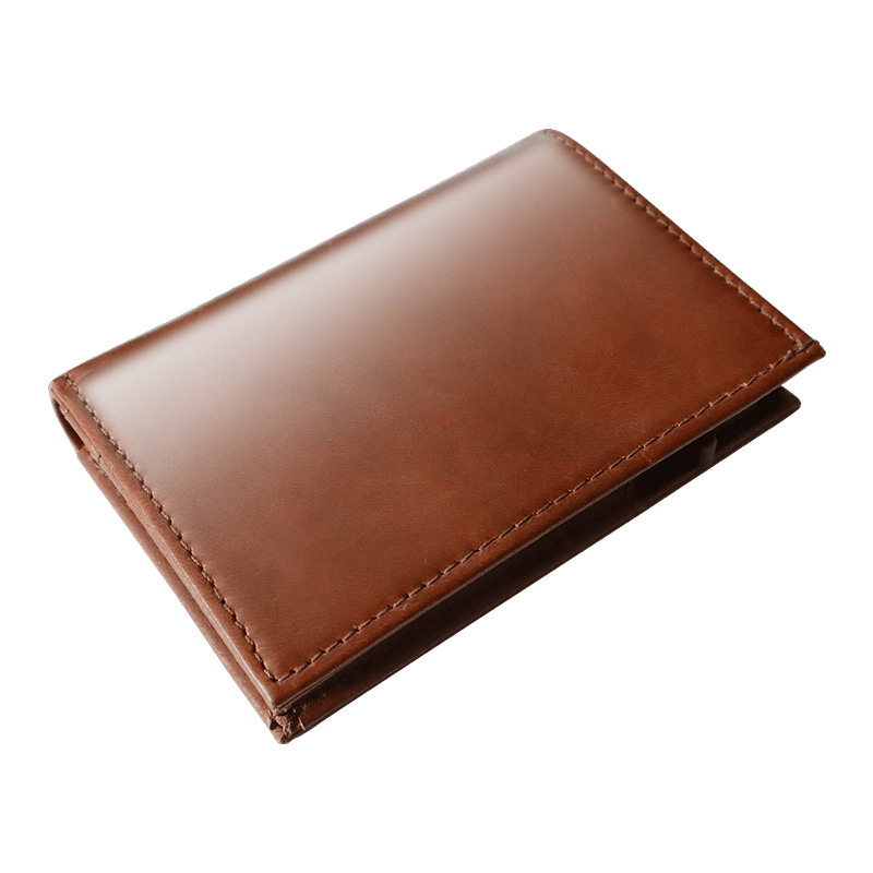 Vintage Style Slim Genuine Leather Wallet Card Holder Case Metal Wallet with Coinholder