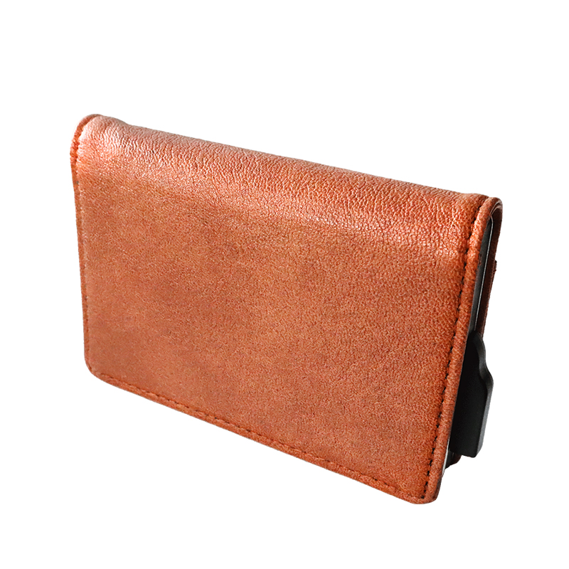 Hot Selling PU Leather Slim RFID Credit Card Holder Wallet