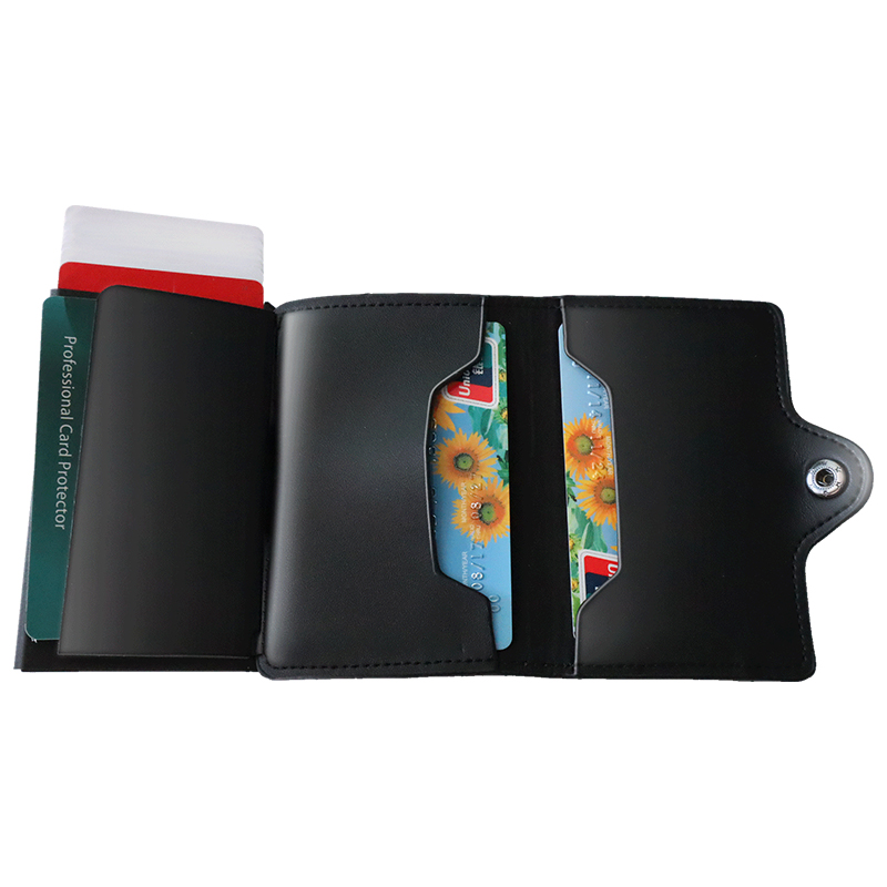 New Design Leather Minimalist Mini Wallet Rfid Man with Card Holder