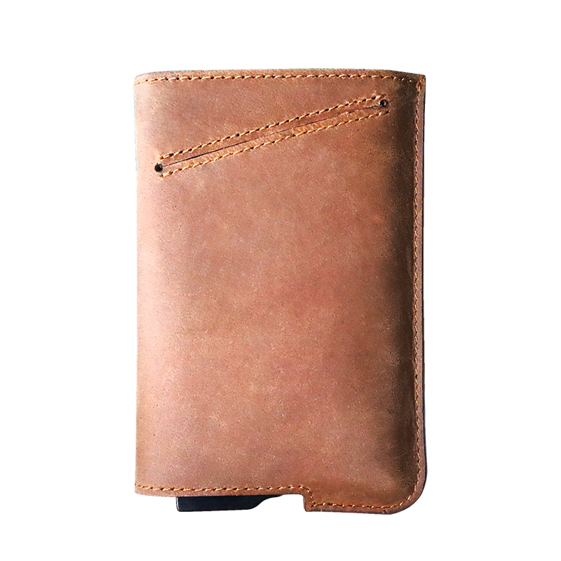 New Style Men's RFID Blocking Genuine Leather Wallet Travel Card Holder